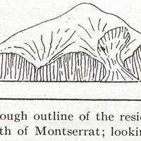 Fig. 5 — A rough outline of the residual island of Redonda, north of Montserrat; looking north.