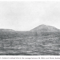 PL. VIII — Isolated residual hills in the passage between St. Kitts and Nevis, looking east.