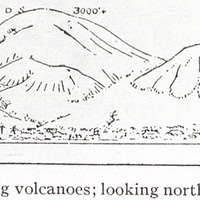Slope of a group of young volcanoes; looking northwest and north.