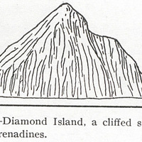 Fig. 52 — Diamond Island, a cliffed stack in the southern Grenadines.