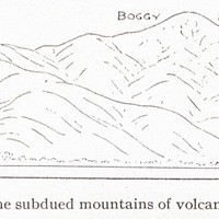 Fig. 61 — The subdued mountains of volcanic rocks in the southwestern quarter of Antigua. No shore…