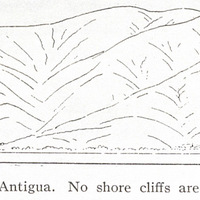 Fig. 61 — The subdued mountains of volcanic rocks in the southwestern quarter of Antigua. No shore…