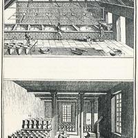 Planche XII. Une sucrerie aux Antilles. Gravure du XVIIIe siècle.