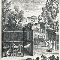 Planche V. Initiation finale d'un sorcier caraïbe. Sous la direction du sorcier initiateur et de…