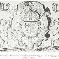 Sceau de la Martinique lors de l'achat de l'île par le roi à Duparquet (Octobre 1675)