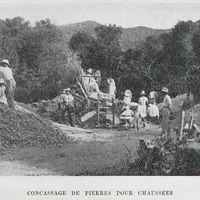 Concassage de pierres pour chaussées