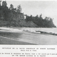 Déviation de la route coloniale au morne batterie (Route Sous le Vent) Pendant les travaux la…