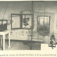 Appareils de mesure du champ électrique et de la conductibilité de l'air.