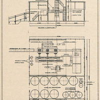 Plan schématique d'une Distillerie pouvant travailler 300 ts. de cannes par 24 heures et…