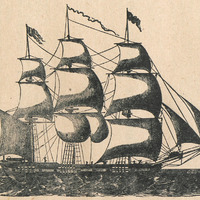 [Image d'un vaisseau effectuant la navigation maritime pour le commerce dans les îles]