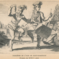 Indigènes de l'isle de Saint-Domingue. Gravure du XVIIeme siècle