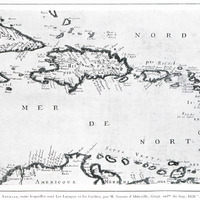 De la carte : “ LES ISLES Antilles, entre lesquelles sont Les Lucayes et les Caribes, par M. Sanson…
