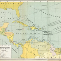 Carte des itinéraires des Services Maritimes postaux des Antilles et du Mexique