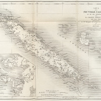 Carte de la Nouvelle Calédonie et de ses dépendances avec la colonie pénitentiaire de l'île Nou