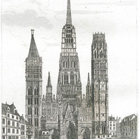Cathédrale de Rouen en 1822