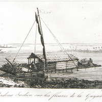 Radeau indien sur les fleuves de la Guyane