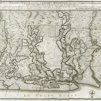 Carte de la Colonie de Surinam, située dans l'Amérique méridionale en terre ferme, à six degrés de…