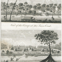 View of the camp at the Java creek. View of the encampment at Jerusalem.