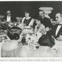 Comida ofrecida a los Congresistas por el Sr. Ministro de Italia, Conde de Vivaldi, en el Country…