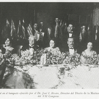 Mesa presidencial en el banquete ofrecido por el Dr. José I. Rivero, Director del Diario de la…