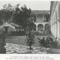 Un detalle de los jardines del Convento de Sta. Clara. La casita que se vé es el primer baño…