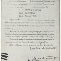 [Ratification d'un traité par Carlos Mendieta y Montefur - 4 Juin 1934]
