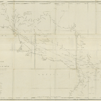 Carte des cotes de la Guyane et des cotes septentrionales du Brésil sur laquelle on a tracé les…