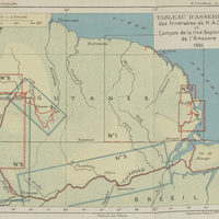 Tableau d'assemblage des Itinéraires de H. A. Coudreau et Campos de la rive Septentrionale de l…