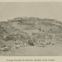 Village chaouïa de Khiraiie (Aurès) vu de l'ouest.