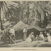 Campement d'Arabes nomades, à Biskra.