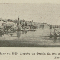 Alger en 1830, d'après un dessin du temps.