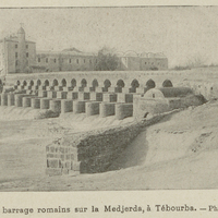 Pont et barrage romains sur la Medjerda, à Tébourba.