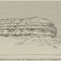Falaise de la hamada du Tinghert, au nord de Timassanine.