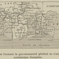 Colonies formant le gouvernement général de l'Afrique occidentale française.