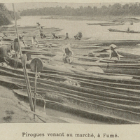 Pirogues venant au marché, à Fumé.
