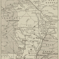 Carte de l'expansion française du Congo au lac Tchad