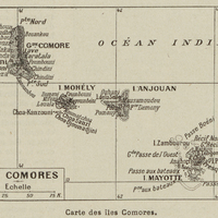 Carte des îles Comores.