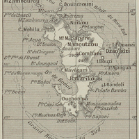 Carte de l'île Mayotte.