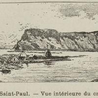 Ile Saint-Paul. Vue intérieure du cratère.