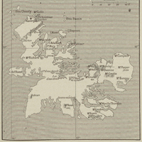Carte des îles Kerguélen.