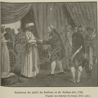 Entrevue du bailli de Suffren et de Haïder-Ali, 1782.