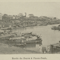 Bords du fleuve à Pnom-Penh.
