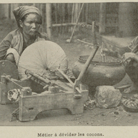 Métier à dévider les cocons.