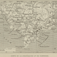 Carte de la Cochinchine et du Cambodge