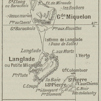 Carte des îles Saint-Pierre et Miquelon.
