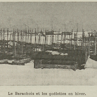 Le Barachois et les goélettes en hiver.