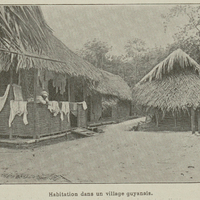 Habitation dans un village guyanais.