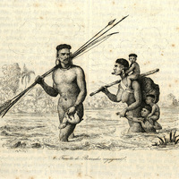 Famille de Botocudos voyageant