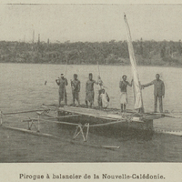 Pirogue à balancier de la Nouvelle-Calédonie.
