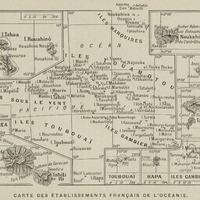 Carte des établissements français de l'Océanie